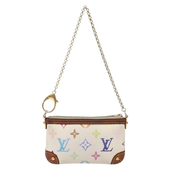 LOUIS VUITTON Multicolor Pochette Mira PM Hand Bag White M60096 LV Auth 131122 - Picture 2 of 16